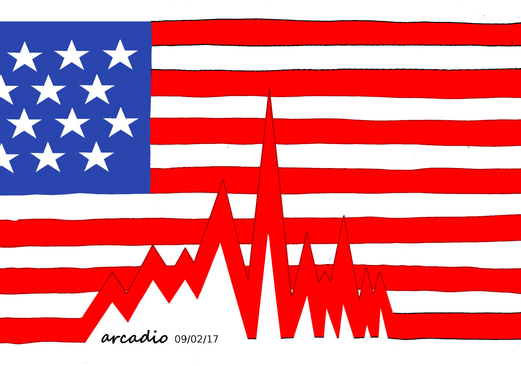 Massacre in Las Vegas by Arcadio Esquivel, Costa Rica, Caglecartoons.com